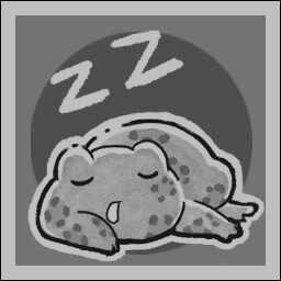 Sleepy frog