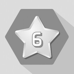 Get 6 stars (hexagon grid)