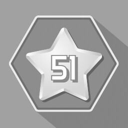 Get 51 stars (hexagon grid)
