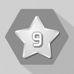 Get 9 stars (hexagon grid)