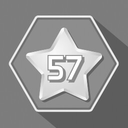 Get 57 stars (hexagon grid)