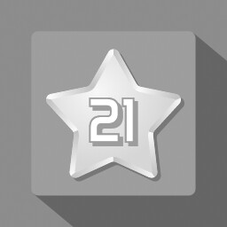 Get 21 stars (square grid)