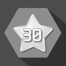 Get 30 stars (hexagon grid)