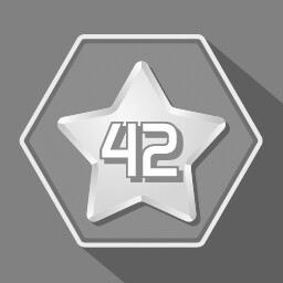 Get 42 stars (hexagon grid)