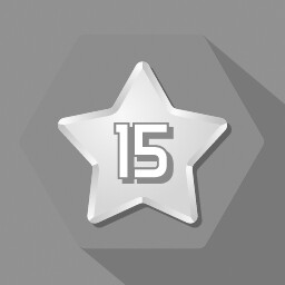 Get 15 stars (hexagon grid)