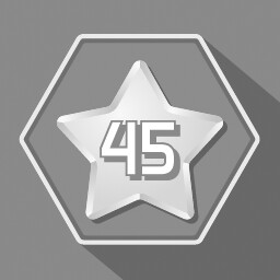 Get 45 stars (hexagon grid)