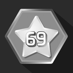 Get 69 stars (hexagon grid)