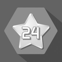 Get 24 stars (hexagon grid)