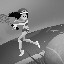 Girl against machine
