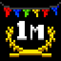 I got there, 1,000,000 points
