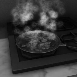 Ate food straight off the pan