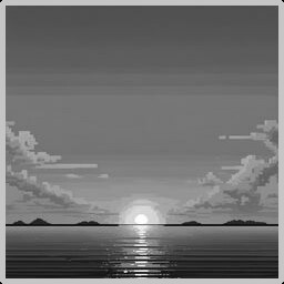 Before the sun sets on the surface of the water