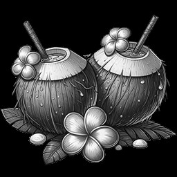 Couple coconut drinks