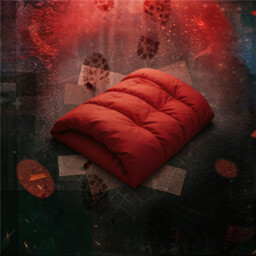 A cozy bed.