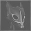 Black Kitsune Mask