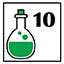 You collected 10 Green Potions.