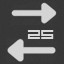 Change direction 25 times.