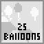 25 balloons!