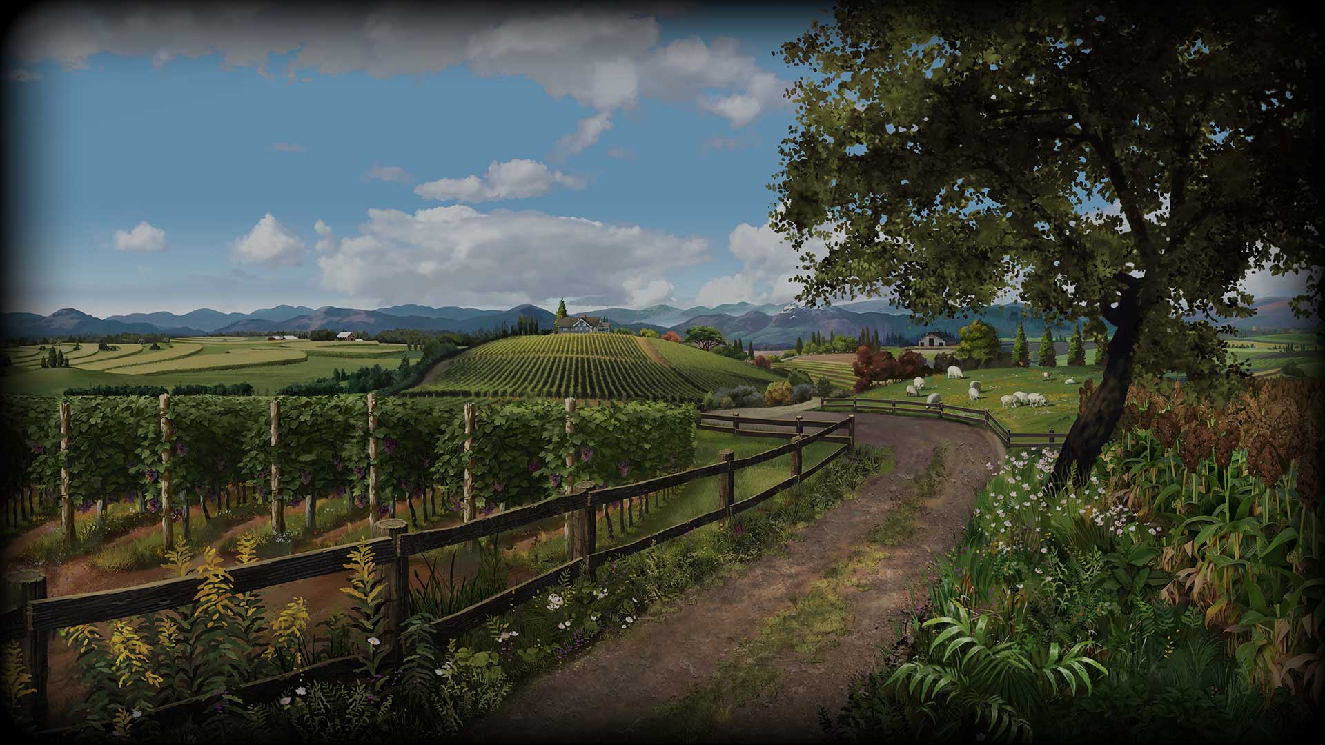 Bucolic scenery