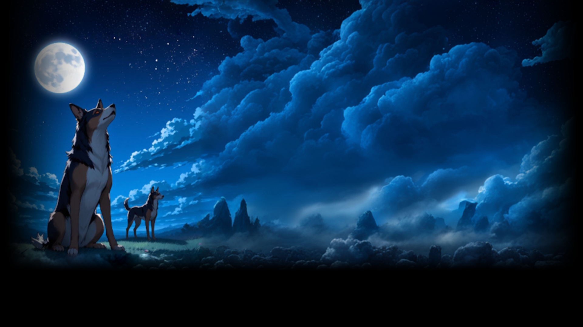Cute Moon Dogs