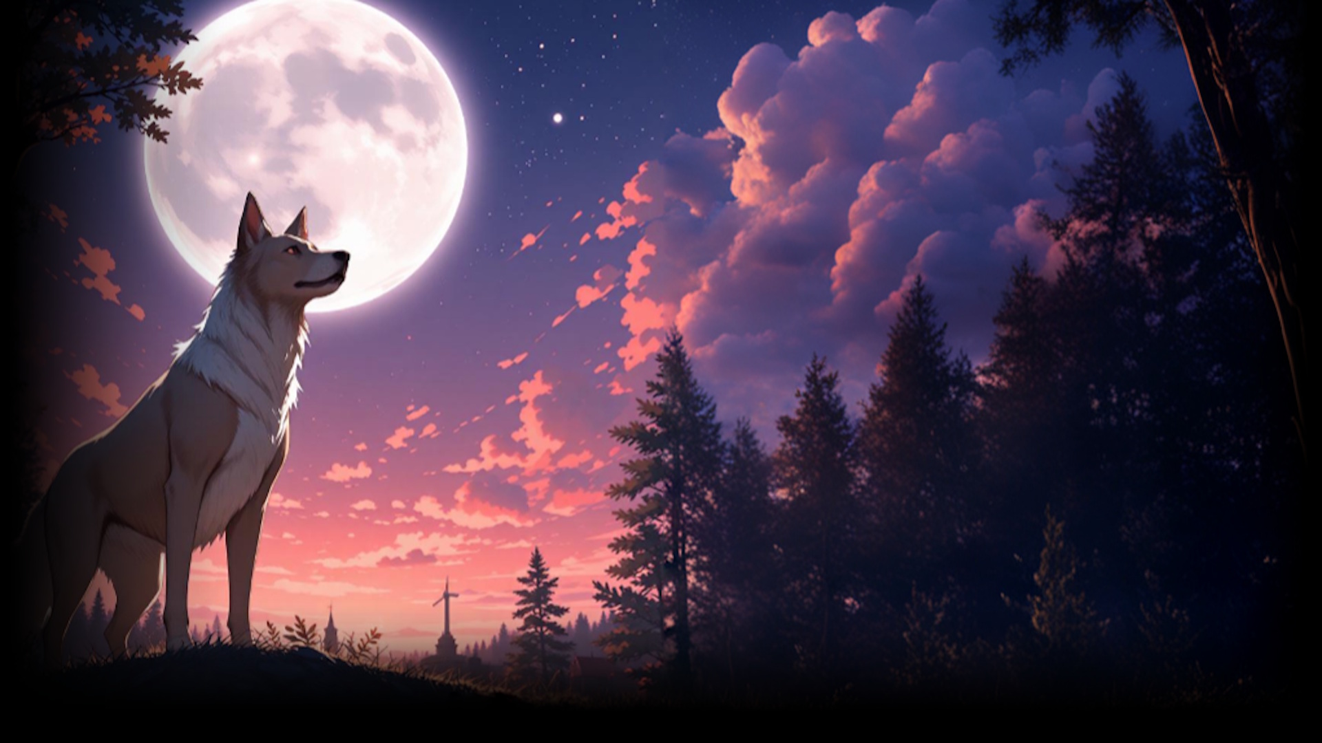 Cute Big Moon Dog