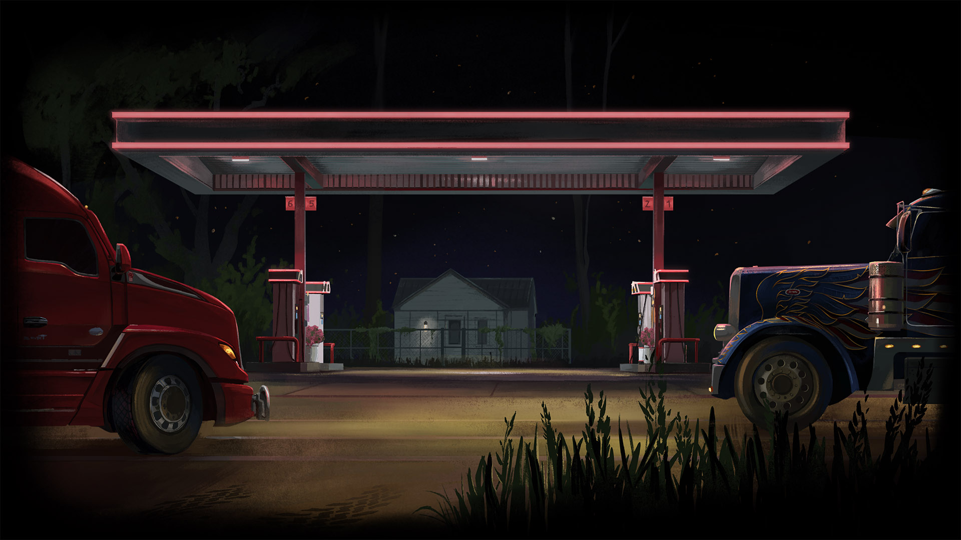 Late Night Gas Station