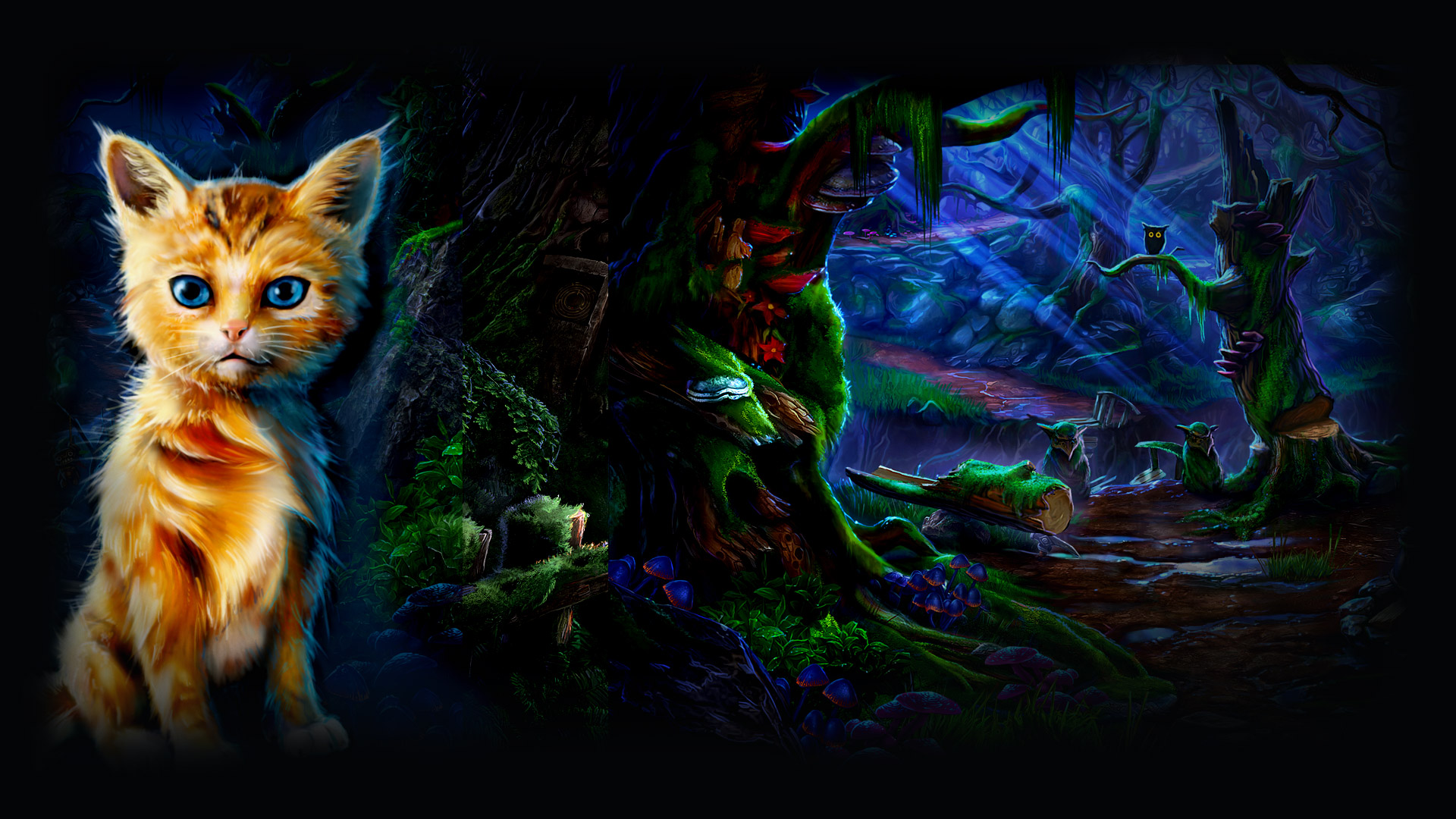 Alone in the woods.