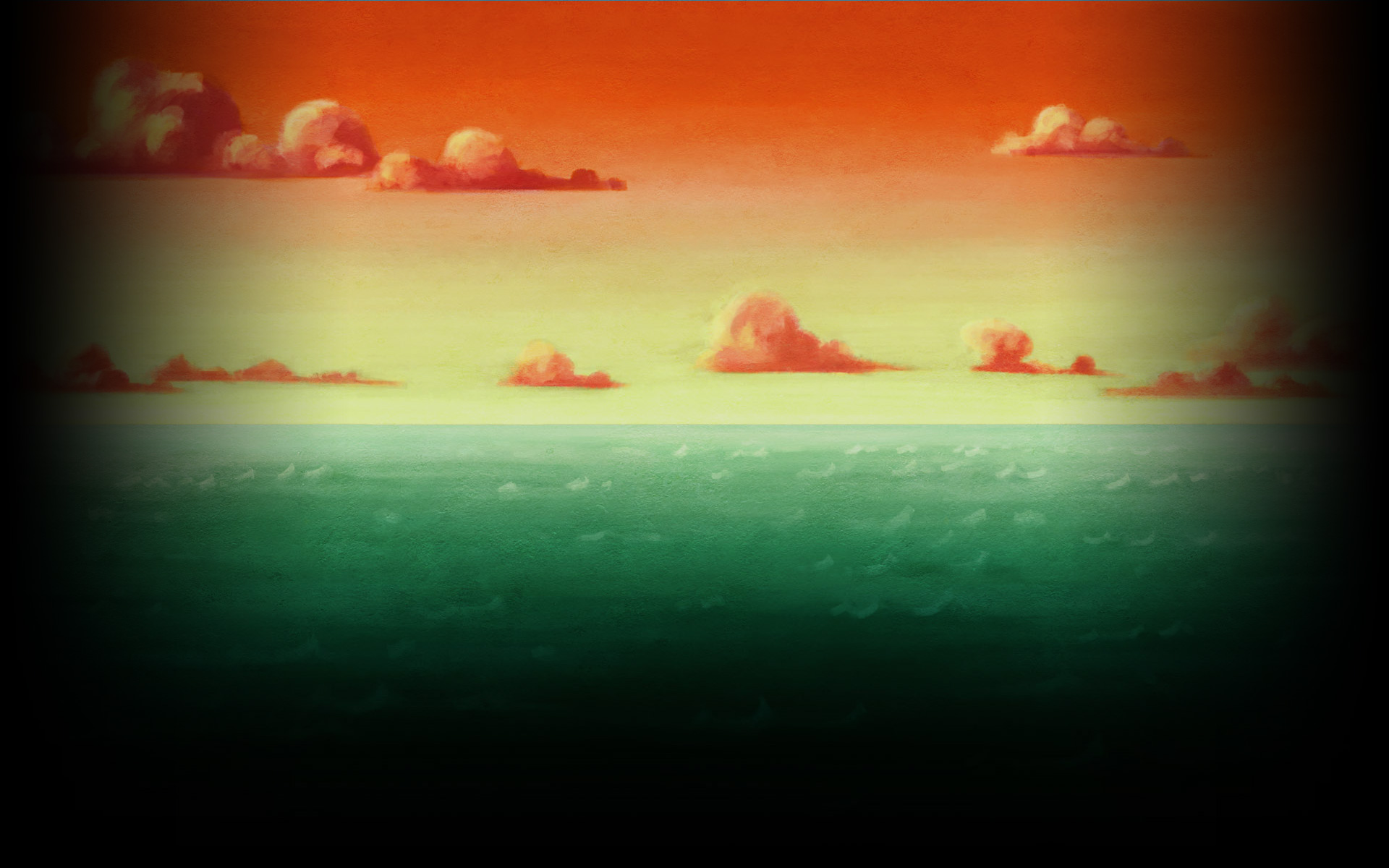 Sunset over the ocean