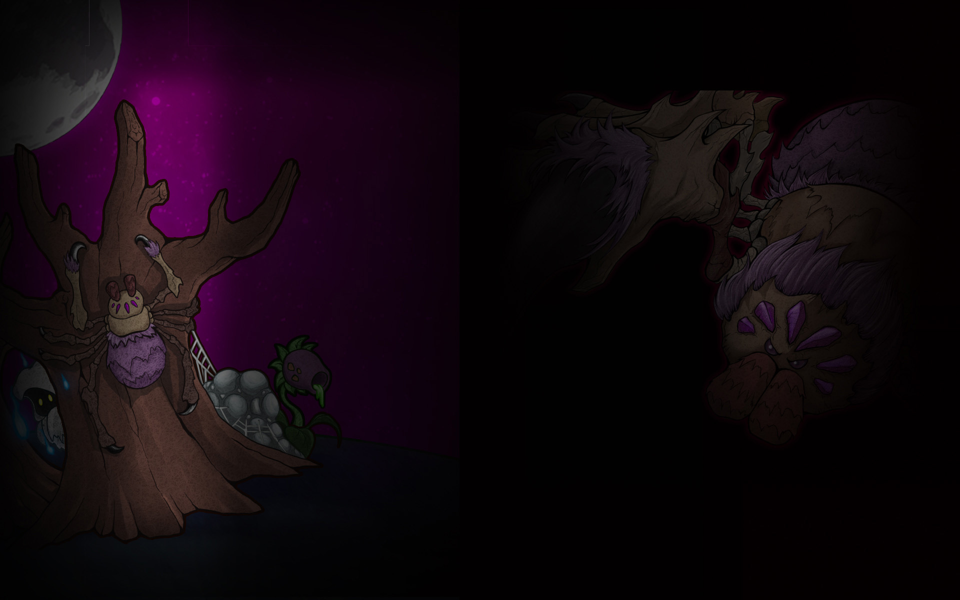Lost Castle Background - Demon Spider