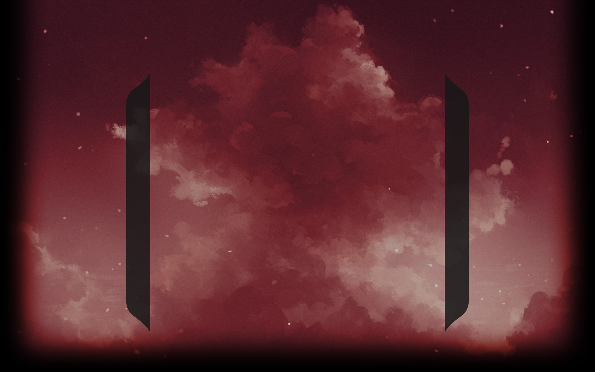 Drawn red clouds
