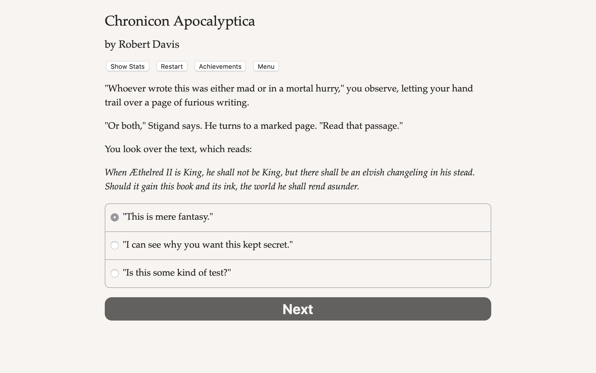 Chronicon Apocalyptica screenshot 1