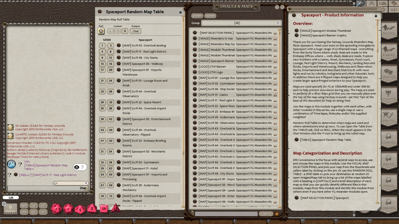 Fantasy Grounds - Meanders Map Pack: Spaceport (Map Pack) screenshot 3