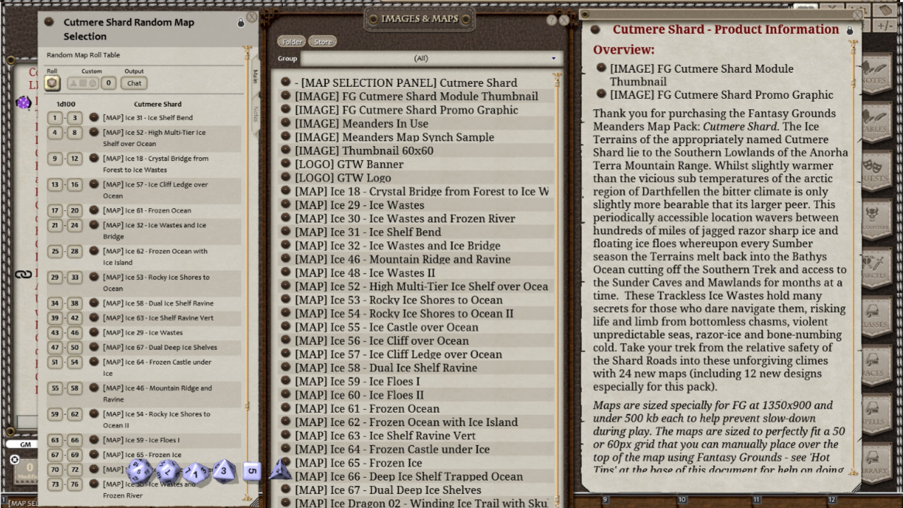 Fantasy Grounds - Meanders Map Pack: Cutmere Shard (Map Pack) screenshot 3