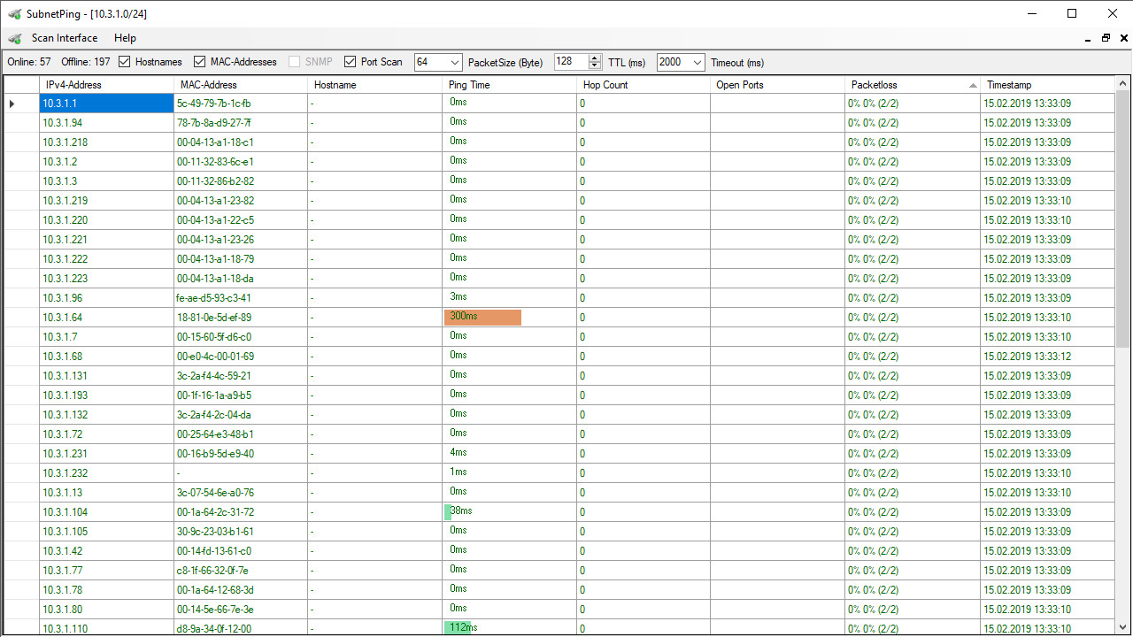 SubnetPing screenshot 9
