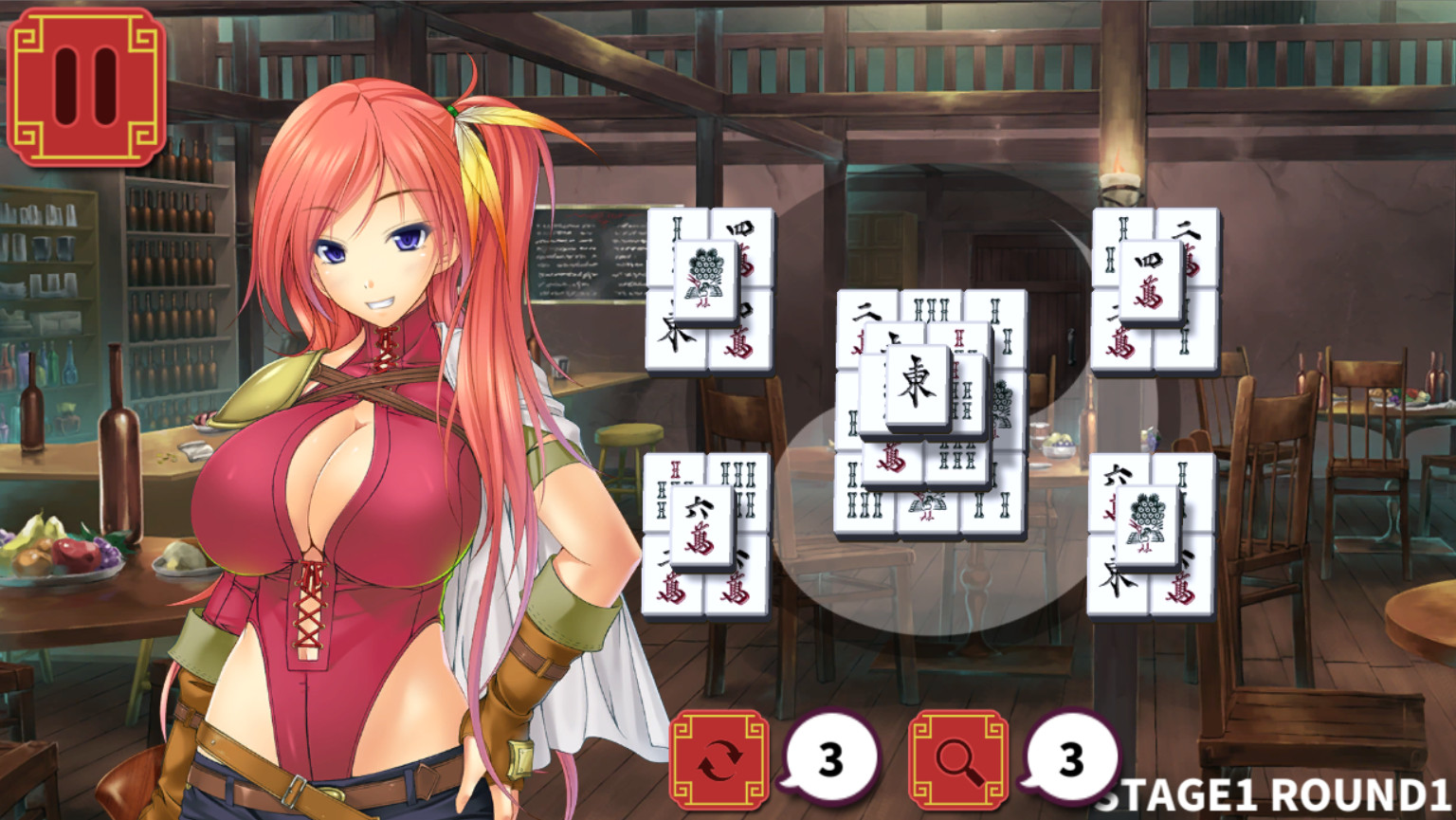 Mahjong Strip Solitaire: Harem Guild screenshot 1