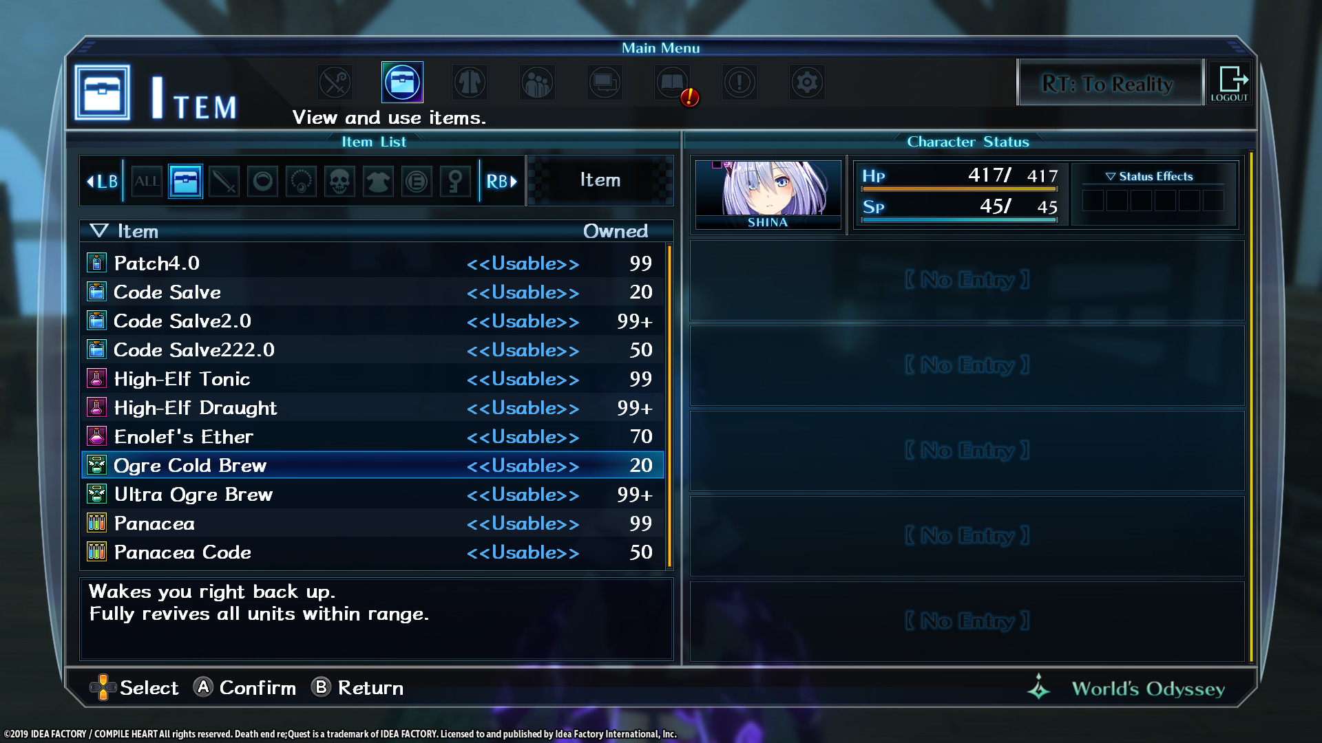 Death end re;Quest Healing Item Set screenshot 3