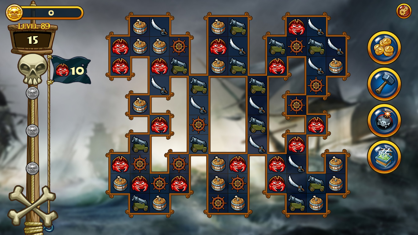 Match Three Pirates! Heir to Davy Jones screenshot 1
