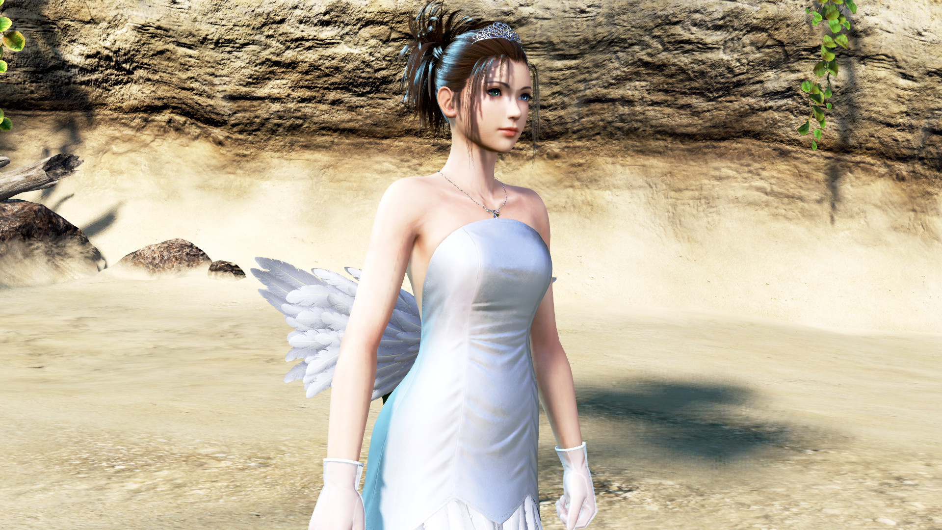 DFF NT: Wedding Gown Appearance Set for Yuna screenshot 1