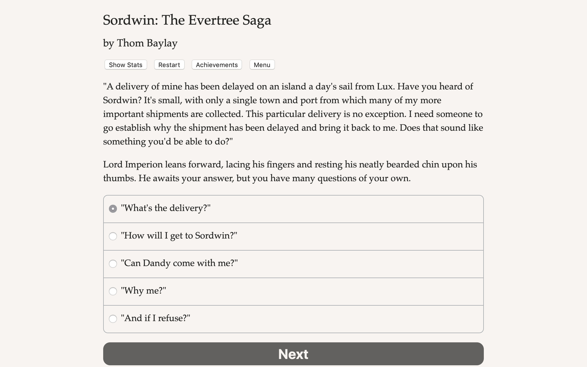 Sordwin: The Evertree Saga screenshot 1