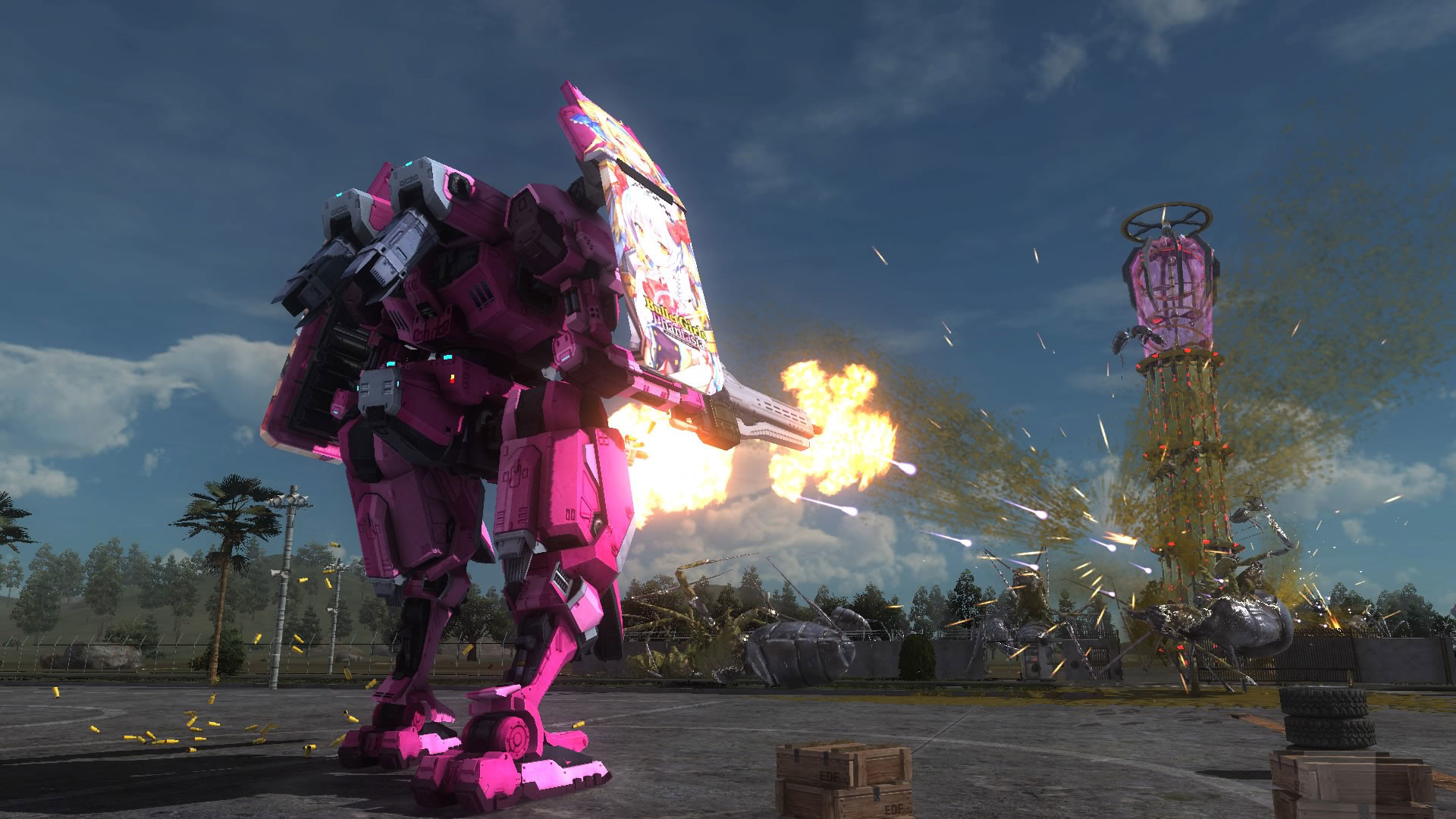 EARTH DEFENSE FORCE 5 - Air Raider Piloted Weapon: Combat Frame