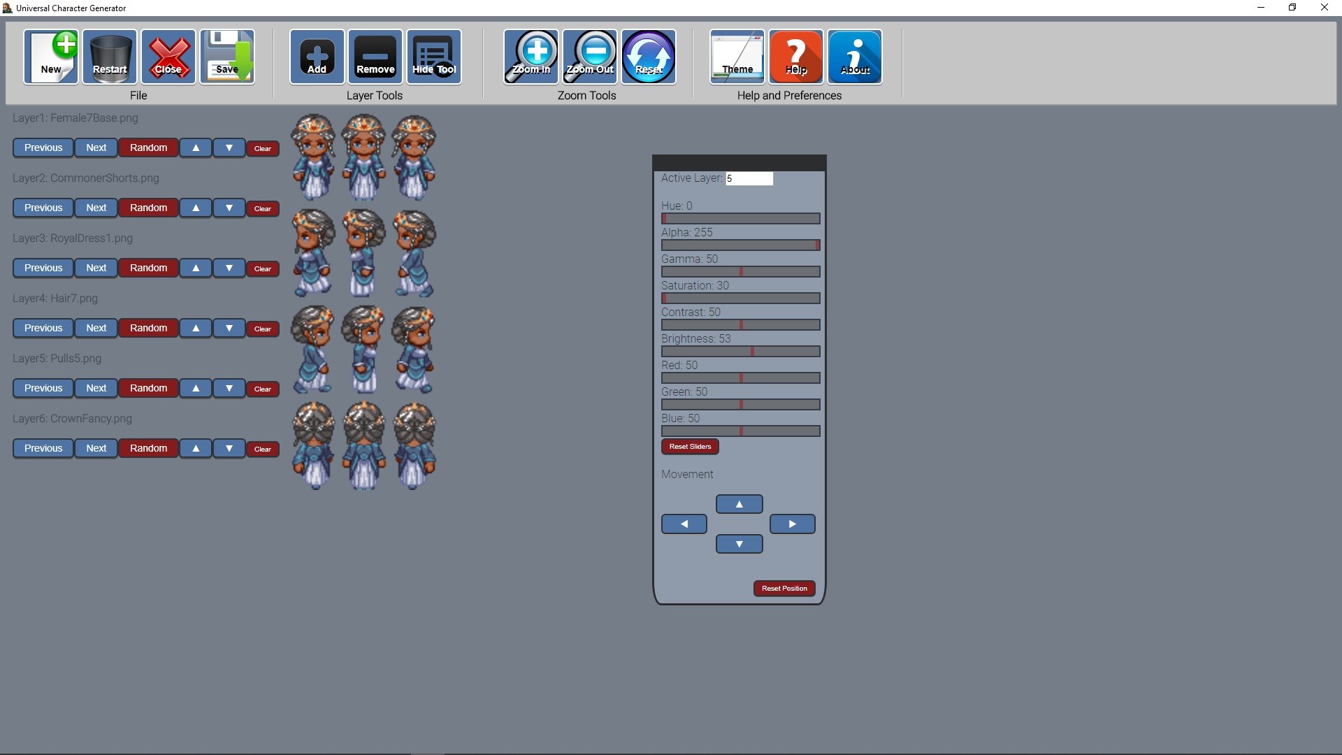 Universal Character Generator screenshot 1