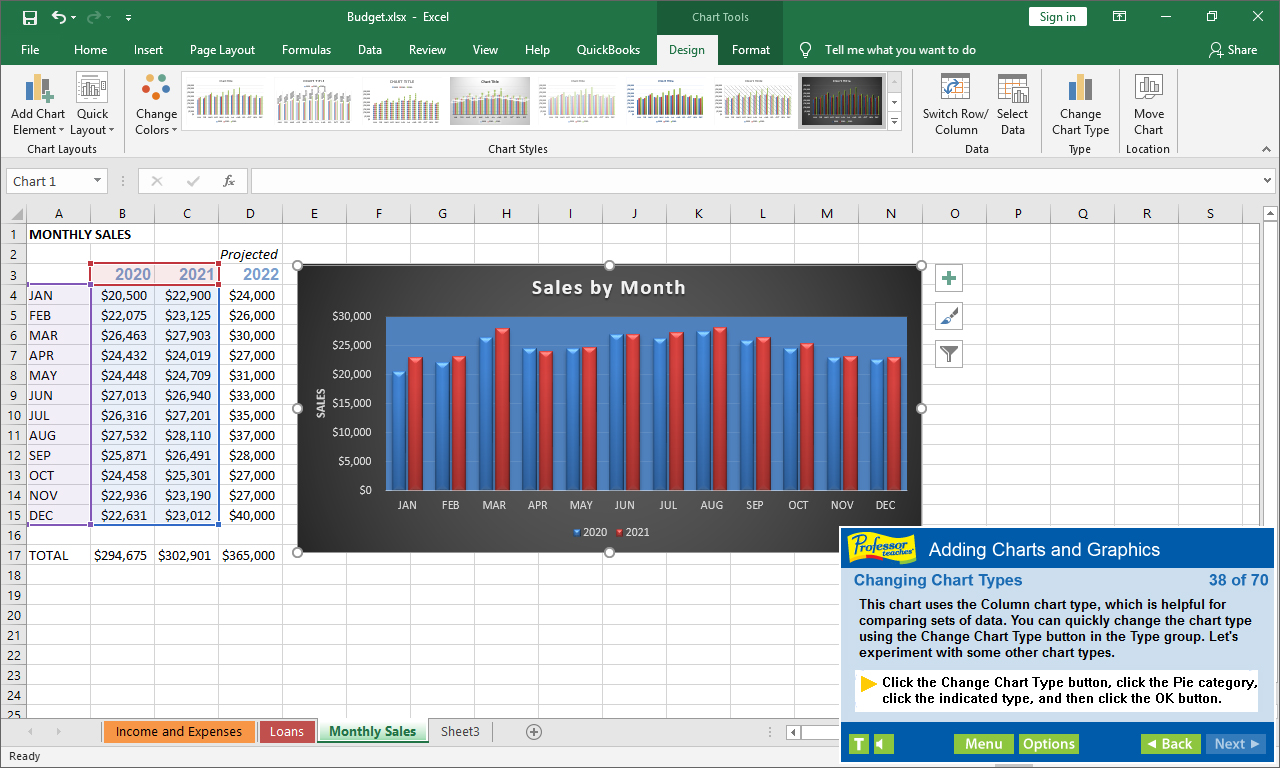 Professor Teaches Excel 2019 screenshot 1