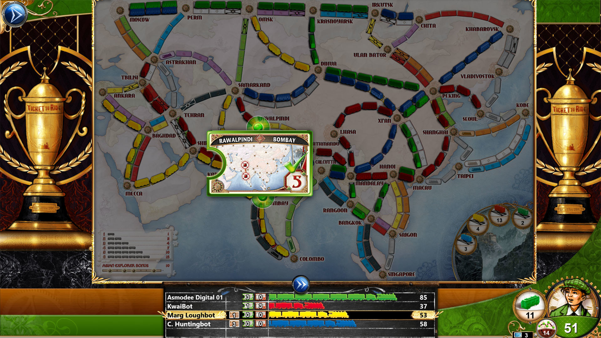 Ticket To Ride: Classic Edition - Legendary Asia screenshot 1