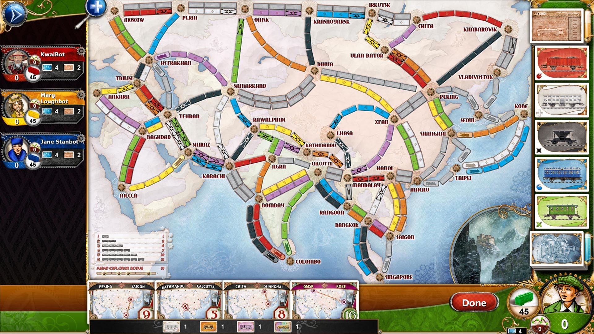 Ticket To Ride: Classic Edition - Legendary Asia screenshot 4