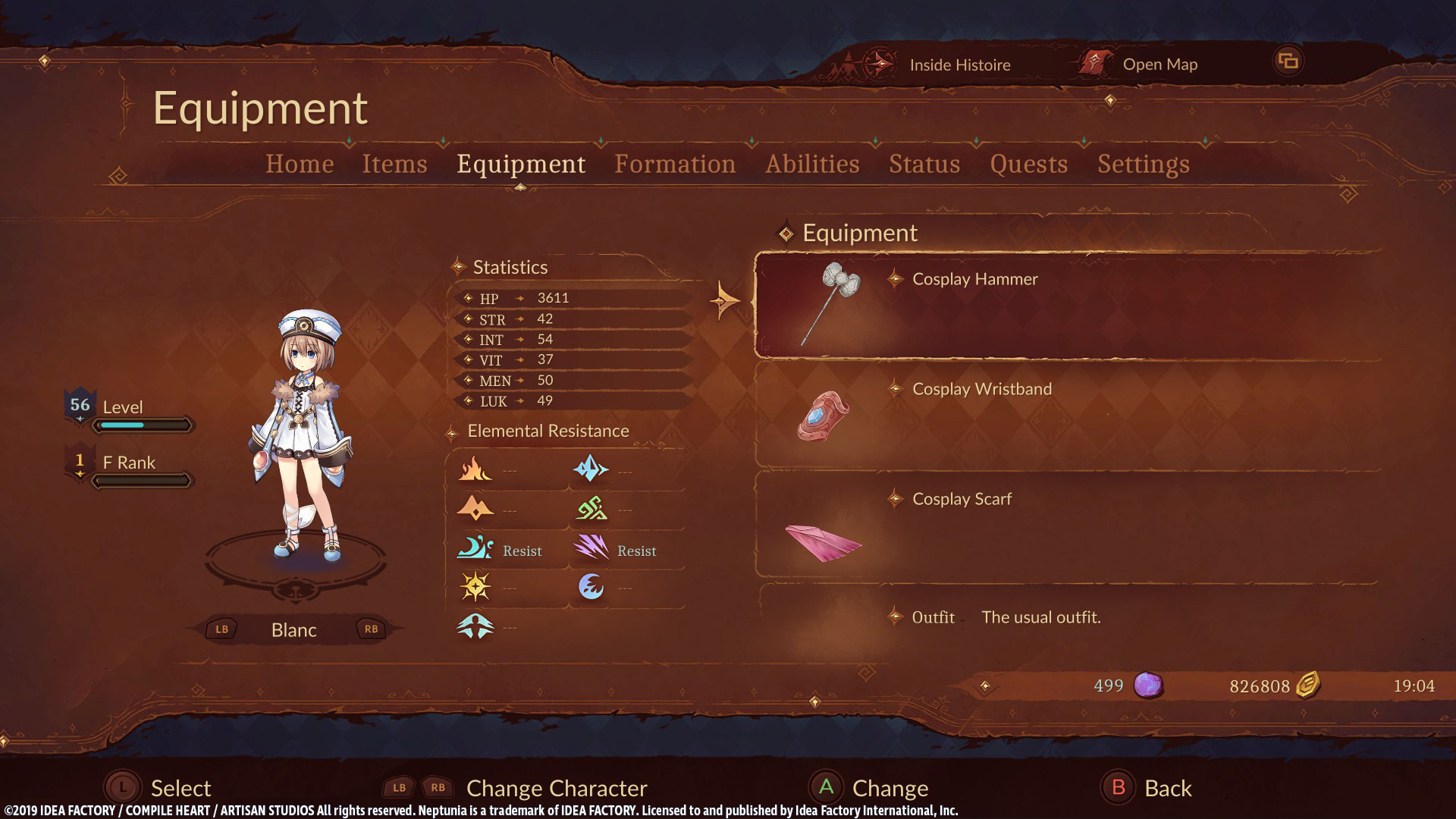 Super Neptunia RPG - [Cosplay Series] Equipment Set screenshot 1