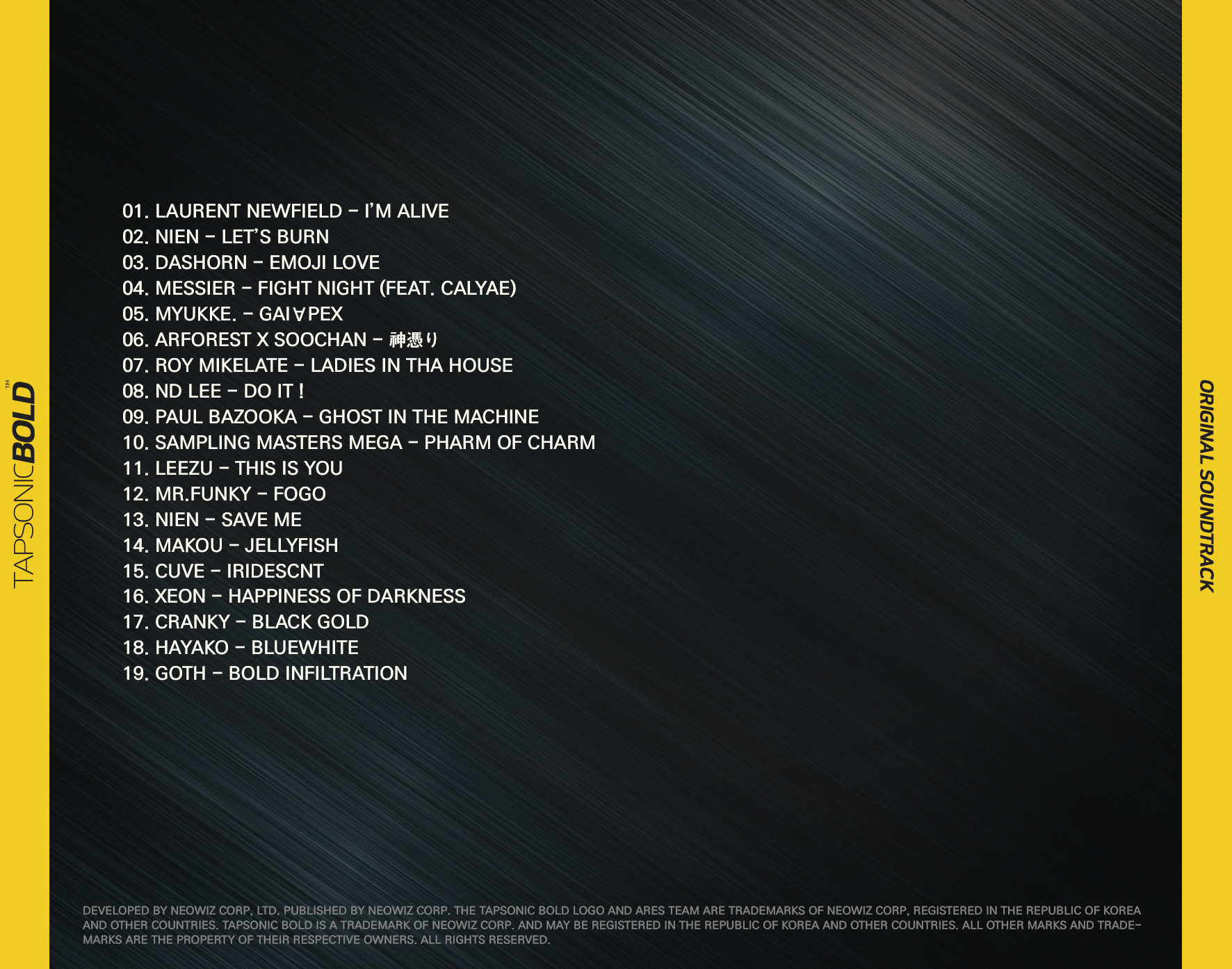 TAPSONIC BOLD - Original Sound Track screenshot 2
