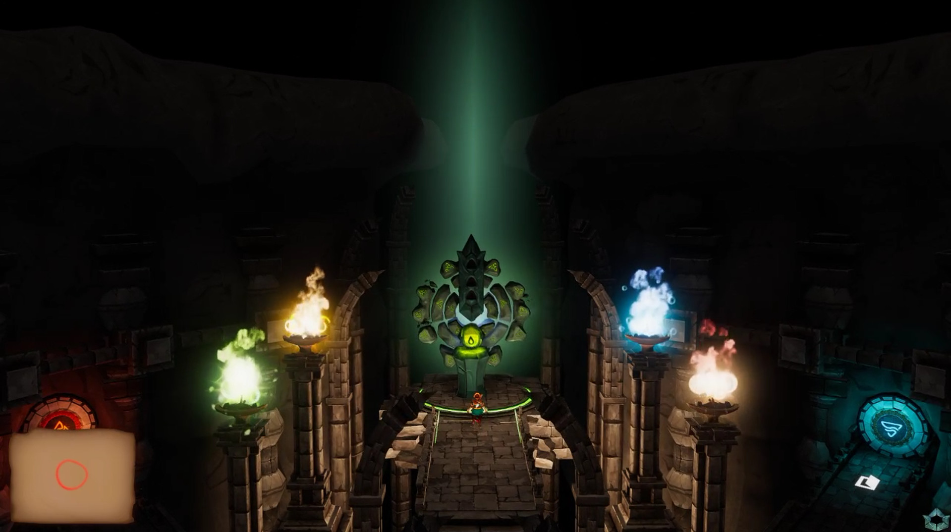Screenshot from the video game Wheel of Fate, showing a dynamic scene with the Wheel of Fortune as a central element.