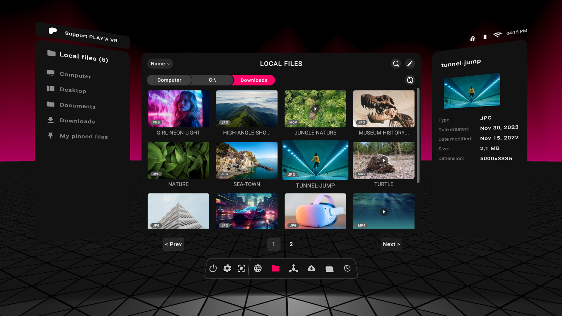 PLAY'A VR Video Player screenshot 1