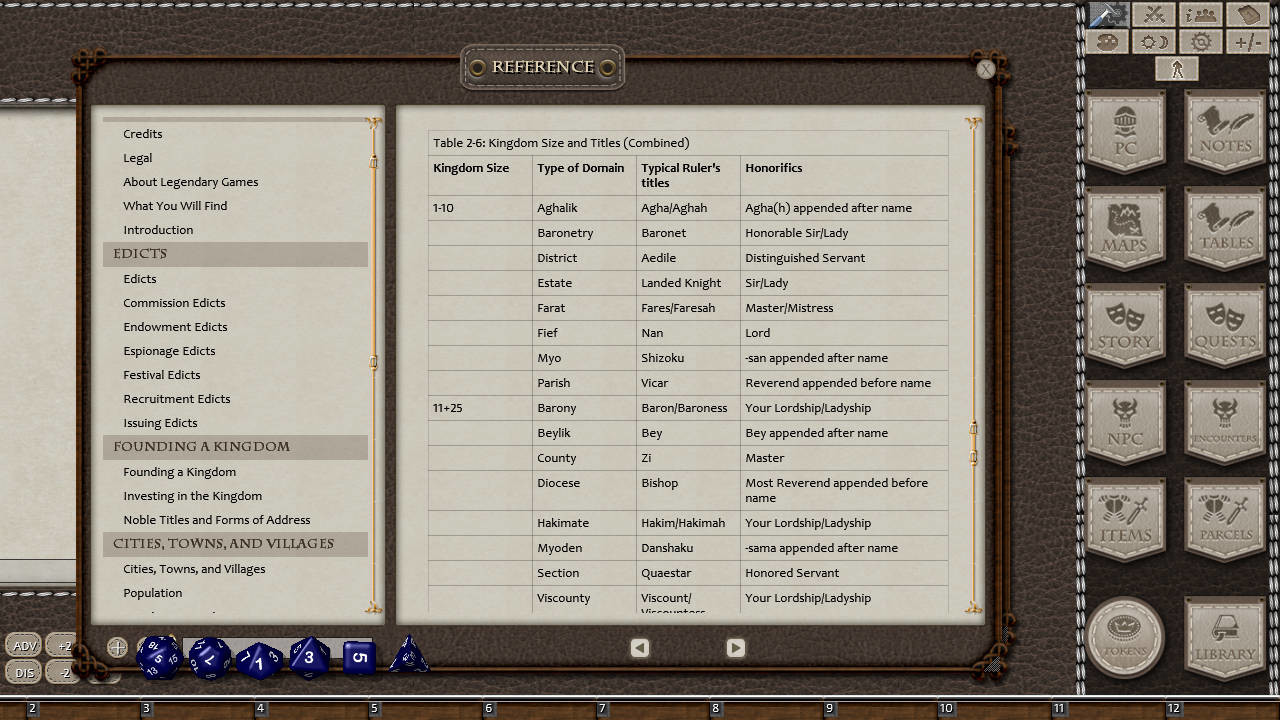 Fantasy Grounds - Ultimate Rulership (5E) screenshot 3