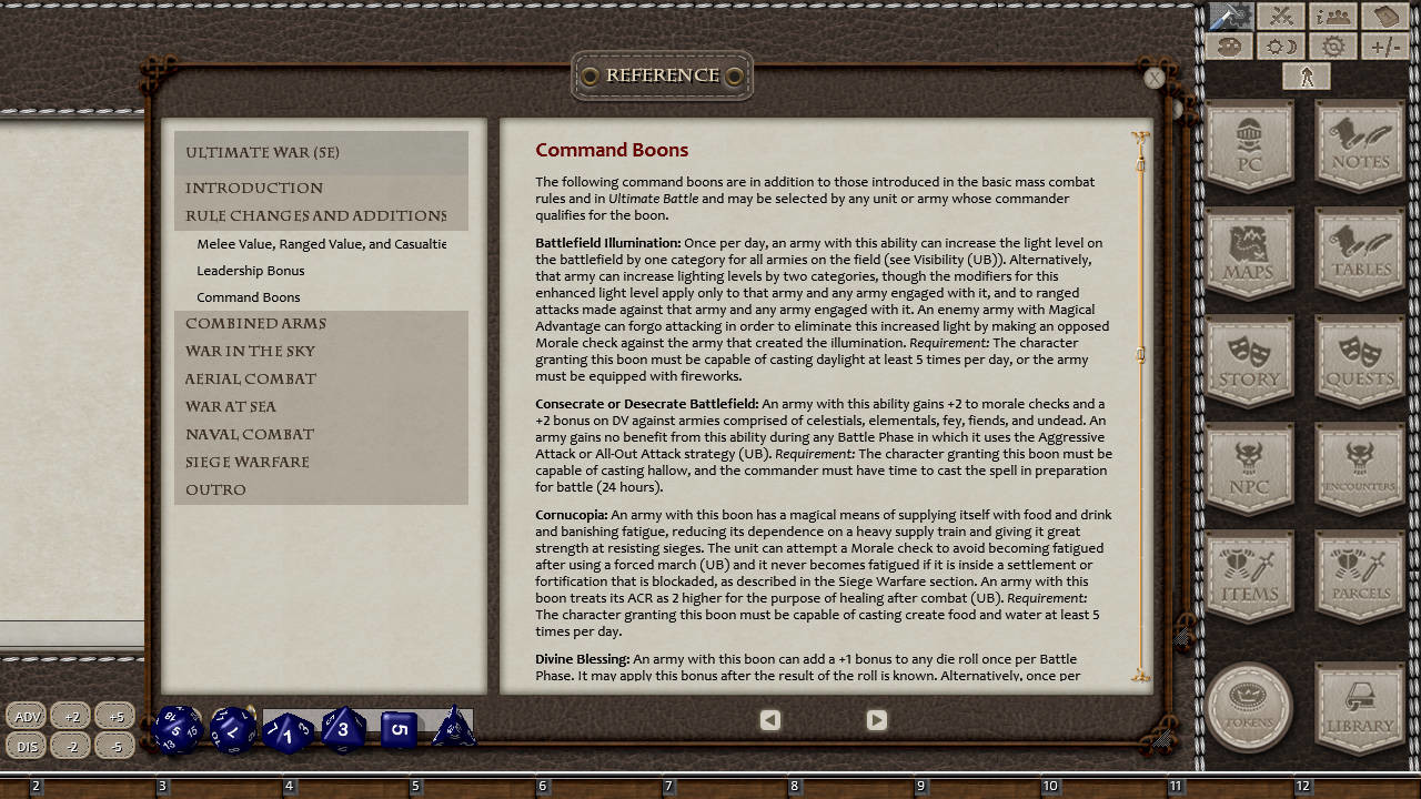 Fantasy Grounds - Ultimate War (5E) screenshot 3